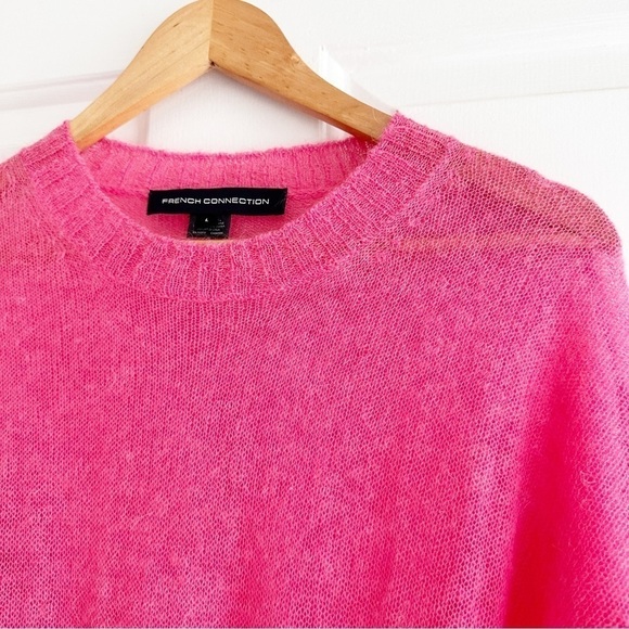 French Connection Women's Miri Knit Mohair Sweater L Swifty Valentines Feminine - Picture 4 of 8